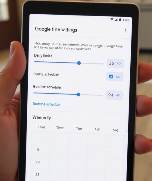 Configurações de tempo de tela