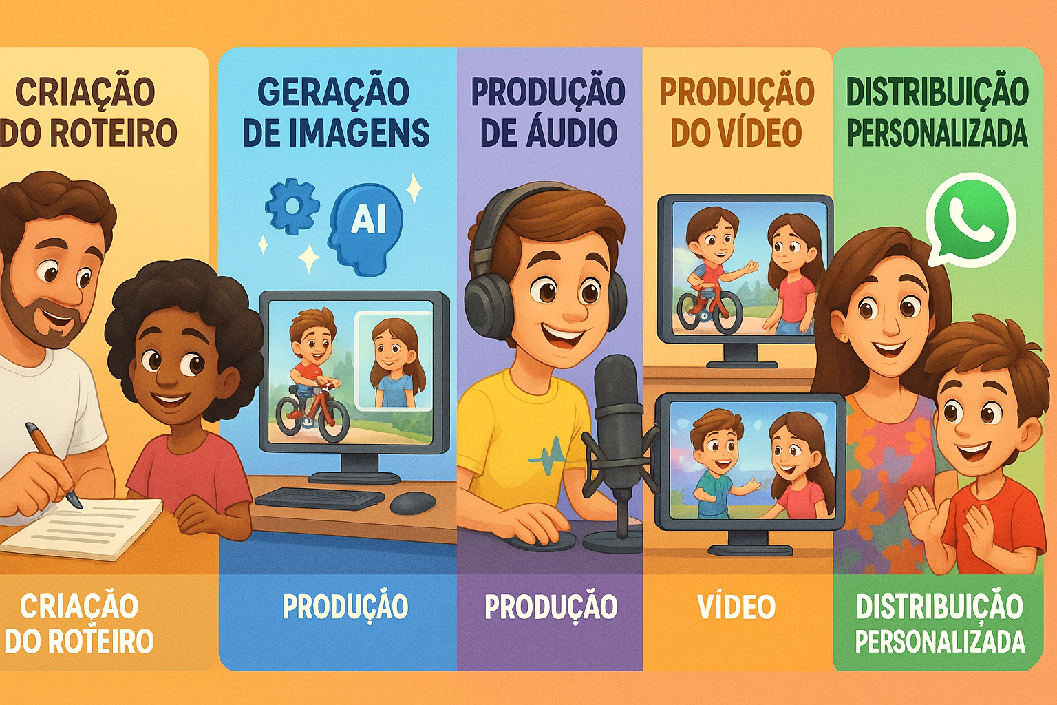 Processo de criação com IA