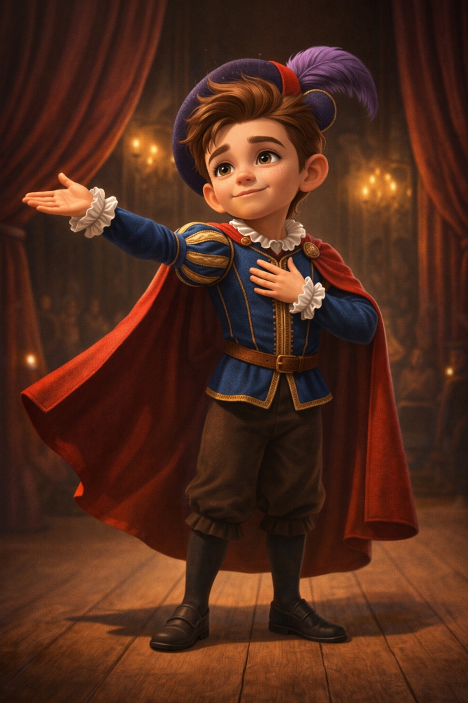 Léo ator do programa CiberCena — Teatro Educativo sobre Segurança Digital